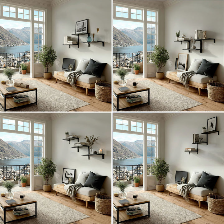 Etagères modulaires Maclean à trois niveaux, 30kg max, MC-974