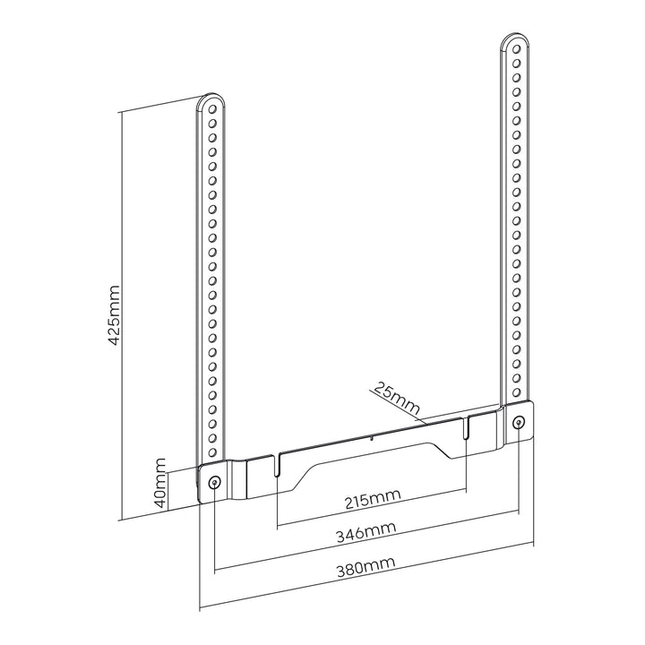 Maclean MC-975 Soporte para Altavoces Sonos Ray, Soporte Adaptador Estándar VESA, Carga máxima 2 kg