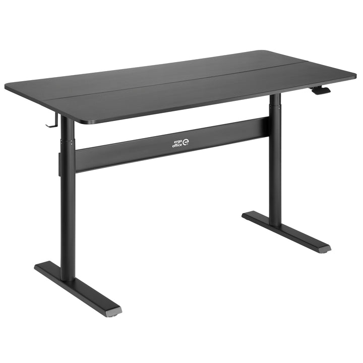 Ergo Office ER-453 Escritorio con tablero 140x68cm, Muelle de gas, Regulable en altura, Escritorio para trabajar de pie o sentado, Altura máxima 115cm