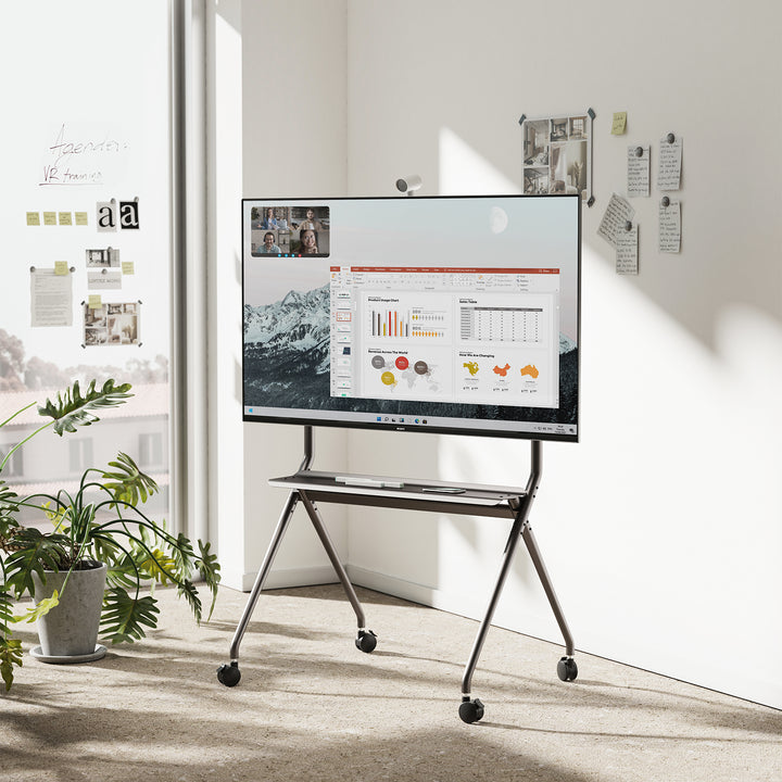 Maclean - TV-standaard - Verrijdbare TV-vloerstandaard - 50"-86", 120kg, MC-977