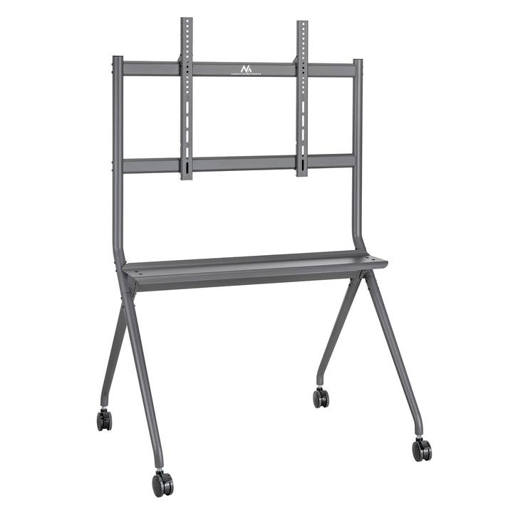 Maclean MC-977 Mobile TV Floor Stand for TVs 50"-86", 120kg, Built-in shelf, Casters