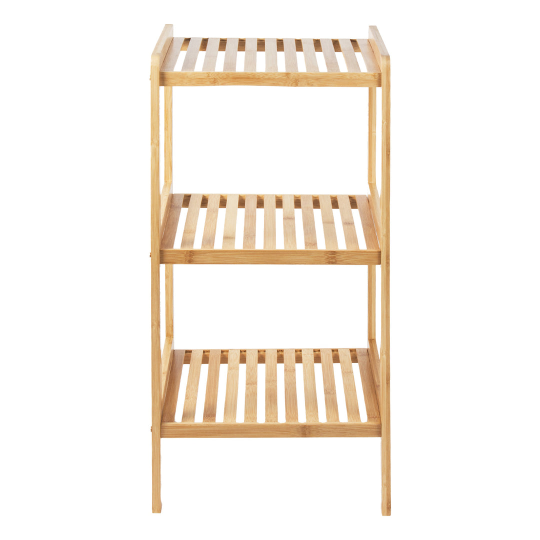 GreenBlue GB321 Bathroom Bamboo Storage Rack - 3 Shelves Cabinet Towel Accessories 370x330x780mm ECO-Friendly