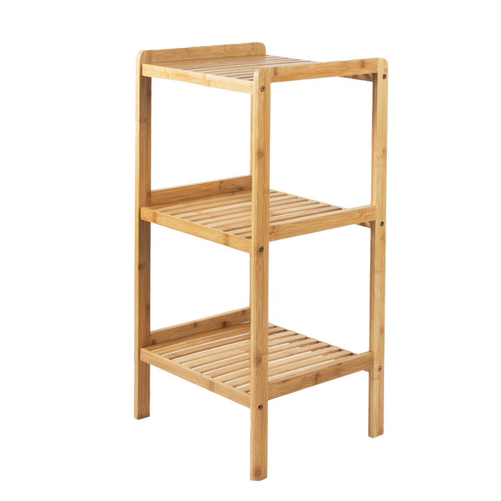 GreenBlue GB321 Bathroom Bamboo Storage Rack - 3 Shelves Cabinet Towel Accessories 370x330x780mm ECO-Friendly