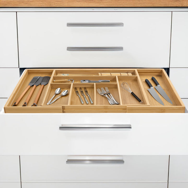 GreenBlue extendable bamboo cutlery organizer, 325-500x430x45mm, GB379