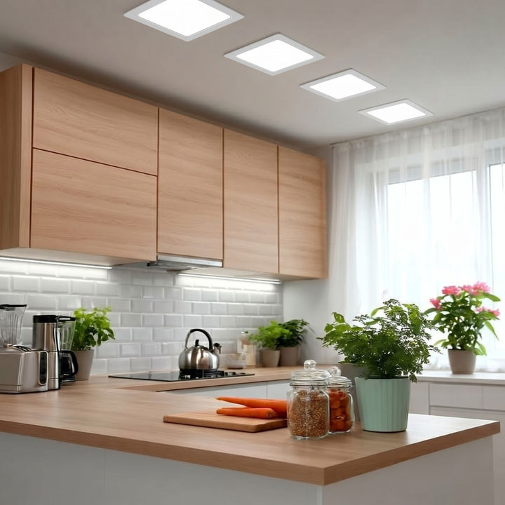 Maclean MCE374 S Plaque de plafond LED encastrée SLIM, 18W, blanc neutre 4000K, 170*170*26mm, 1900lm,