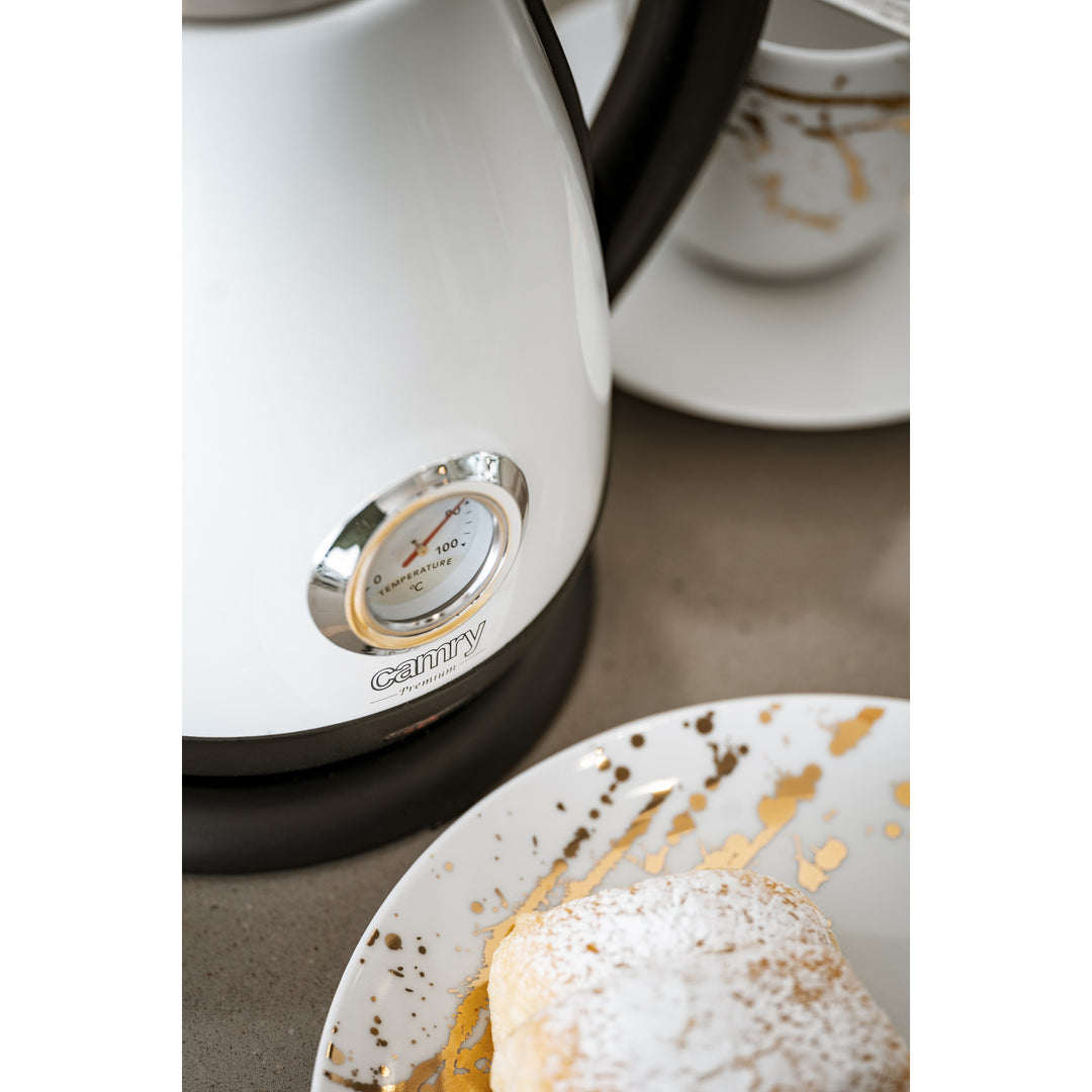 Camry electric kettle, cordless, with thermometer, 1.7L, 2200W, CR 1344