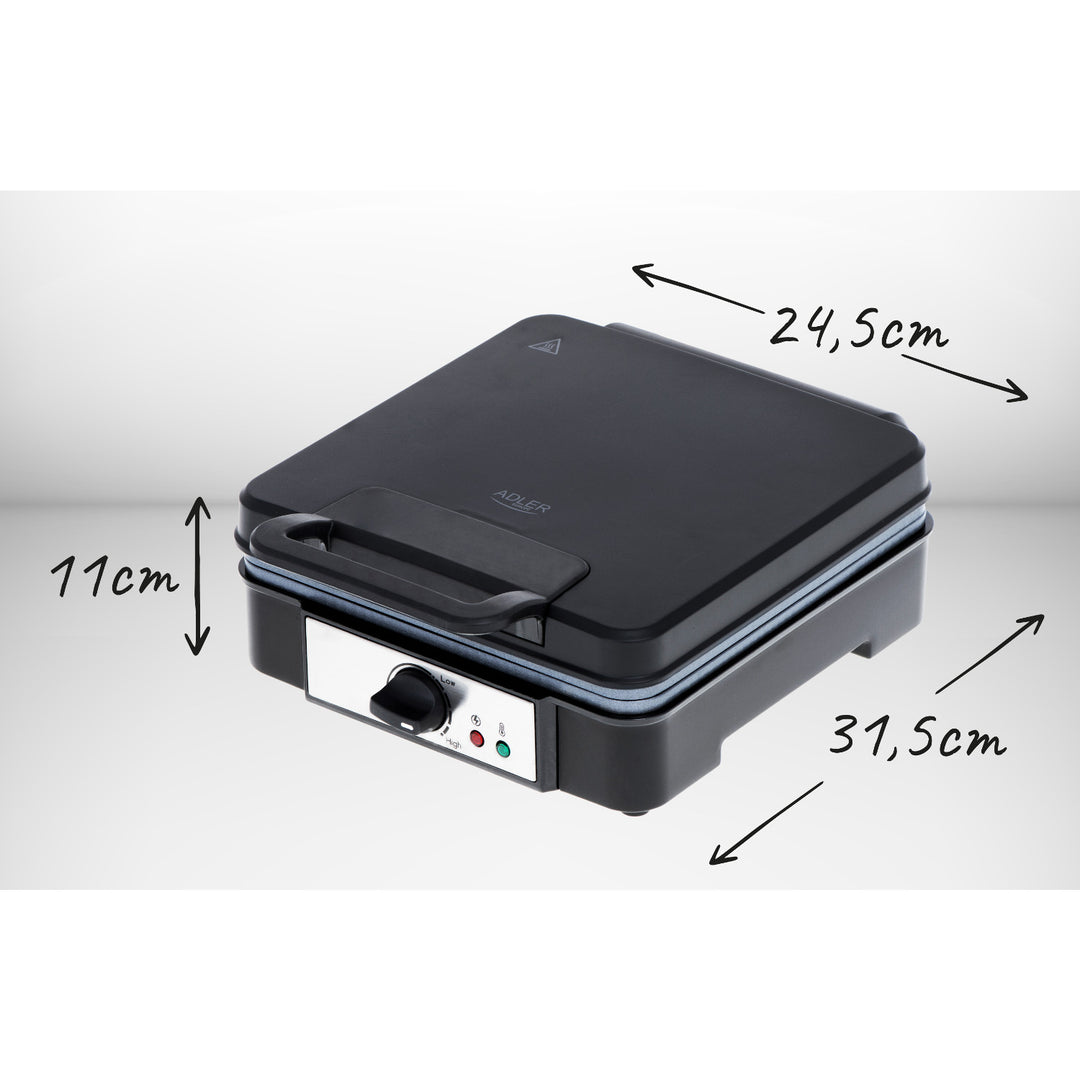 Adler waffle maker, for 4 waffles, temperature control, 1800W, AD 3049