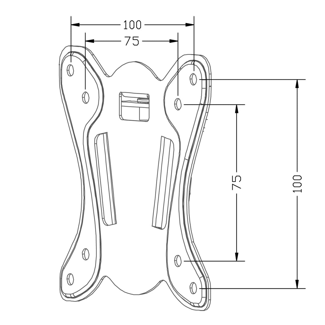 Maclean TV-Halterung, max VESA 100x100, 13-27", 25kg, MC-715A