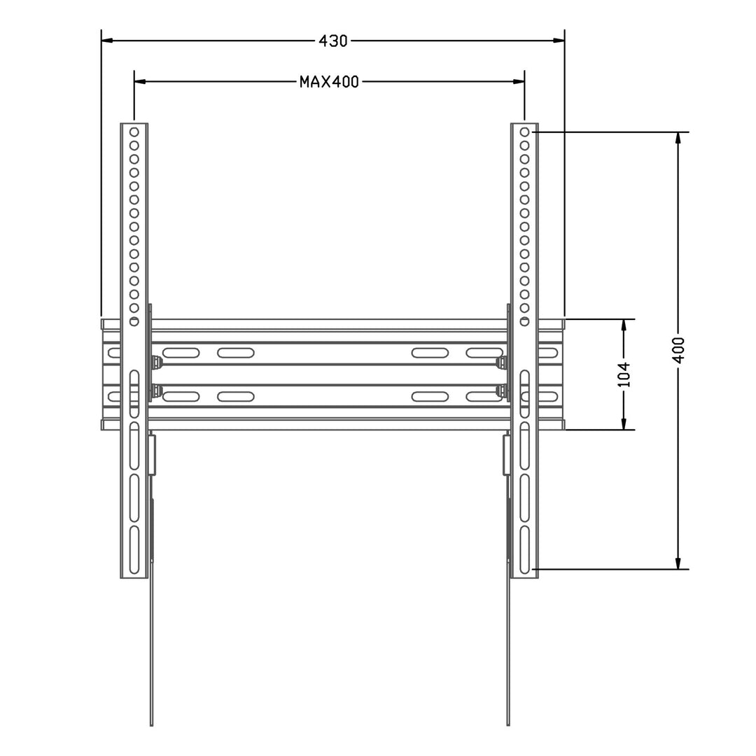 Maclean Wandhalterung für TV oder Monitor, max VESA 400x400, 32-70", 45kg, schwarz, MC-748A