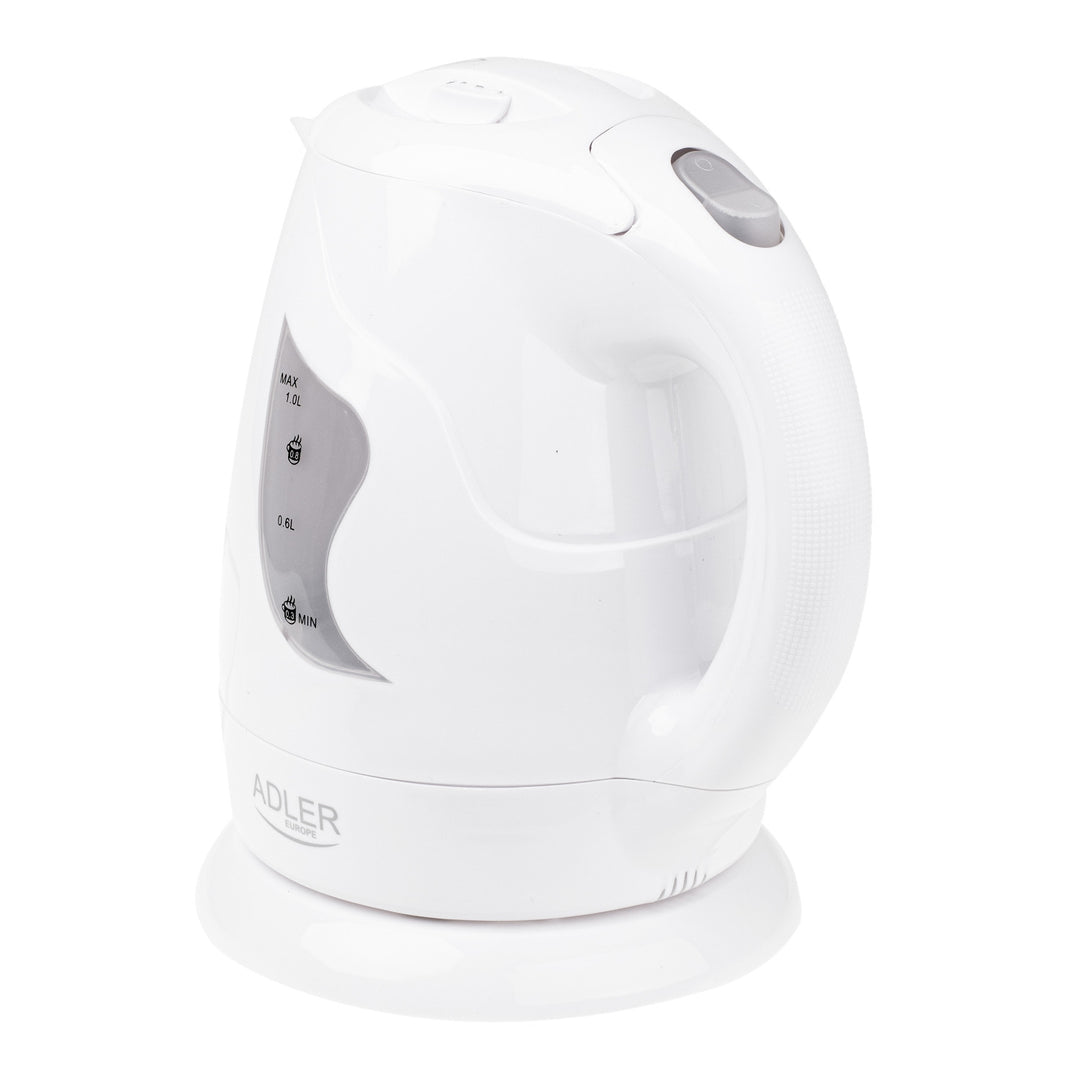 Adler cordless kettle, 850W, 1L, white, AD 08 w