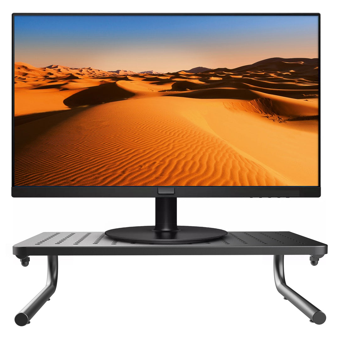 Maclean MC-948 Soporte Ergonómico para Monitor/Portátil, Carga máxima: 20 kg, Superficie Perforada, Diseñado para Monitores con una Diagonal de Pantalla de 13 a 32"