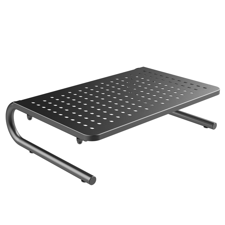 Maclean MC-948 Soporte Ergonómico para Monitor/Portátil, Carga máxima: 20 kg, Superficie Perforada, Diseñado para Monitores con una Diagonal de Pantalla de 13 a 32"