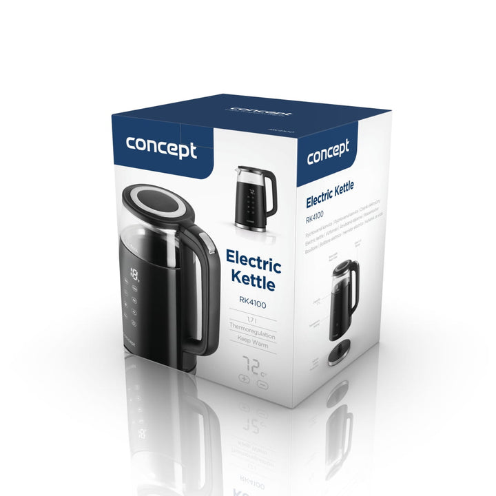 Concept RK4100 Bouilloire électrique en verre 1,7 l avec contrôle de la température