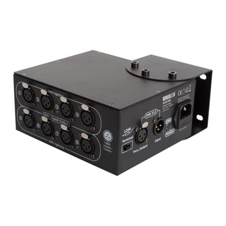 DMX 8-way compact distributor with LED HQ-Power HQDB10002