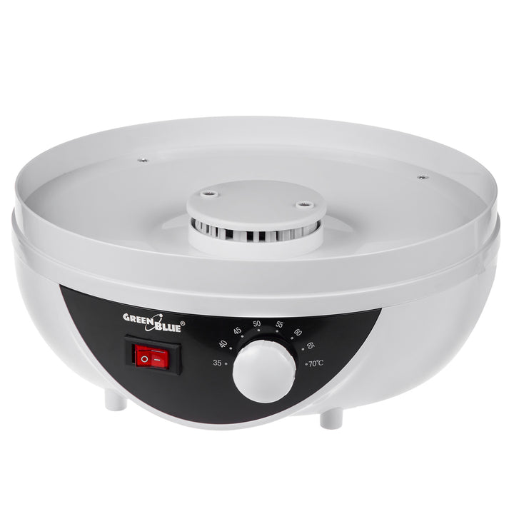 Secador de setas, verduras y frutas GreenBlue, 250 W de potencia - muy silencioso, enchufe GB195 del Reino Unido