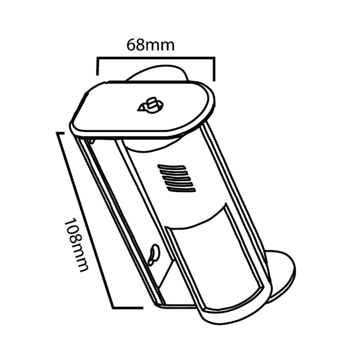 Maclean Funk-Eingangssignalgeber, PIR-Sensor, Reichweite 8m, betrieben mit 9V DC Batterie, Lautstärke über 70dB, MCE311 W