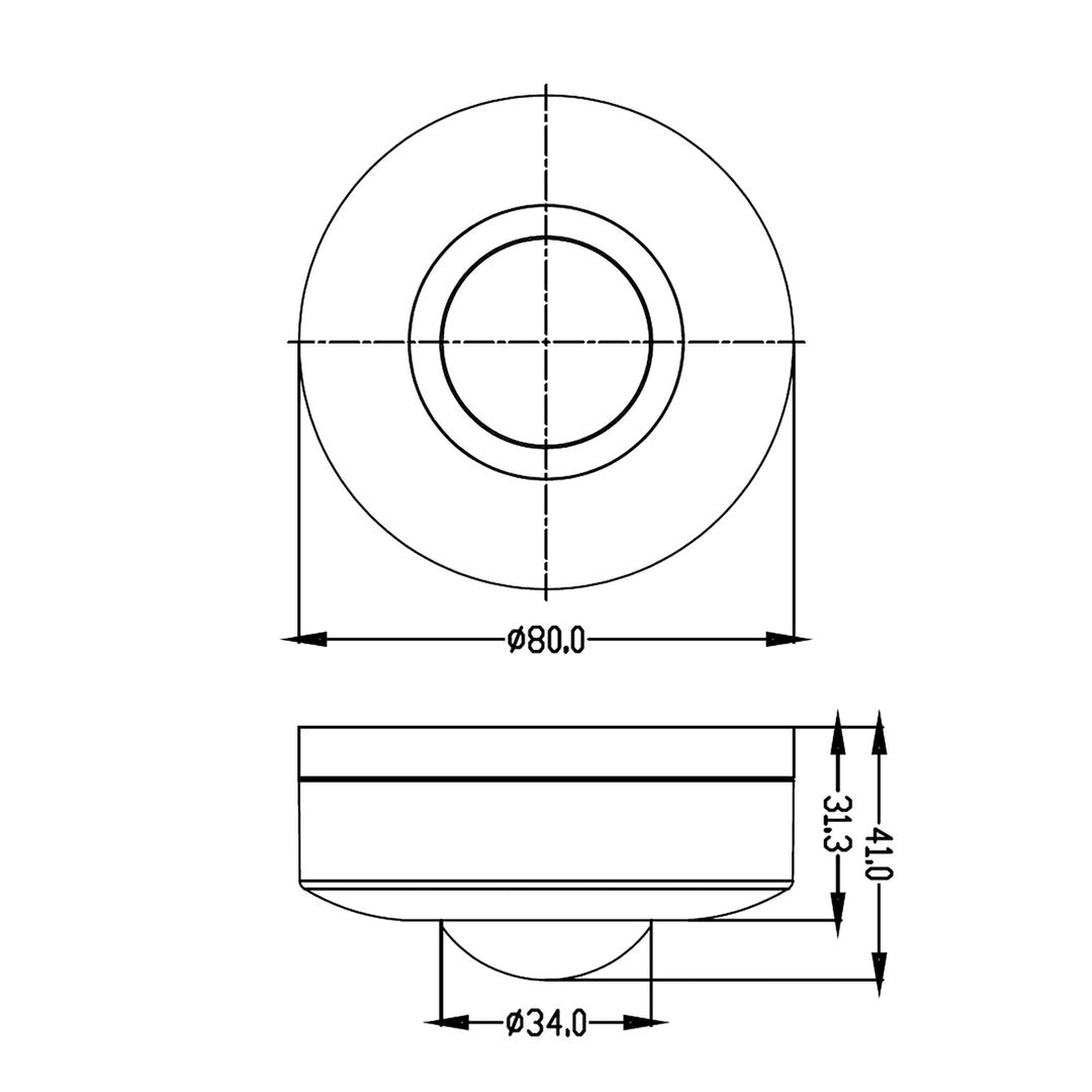 Maclean PIR-Bewegungsmelder, Reichweite 6m, Decke, max. Belastung 1200W, IP20, MCE314 W