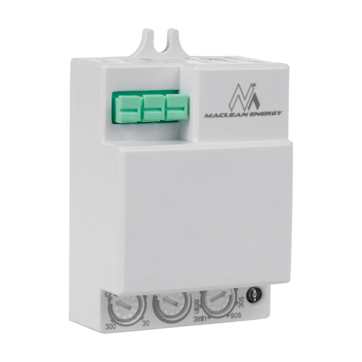 Maclean Mikrowellen-Bewegungsmelder, Reichweite 8m, max. Belastung 1200W, IP20, 5,8 GHz, MCE316