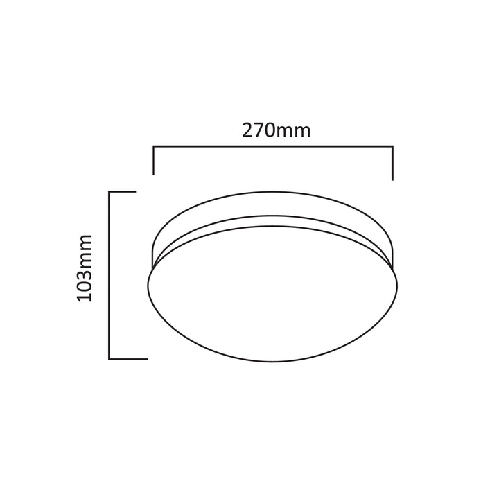 Plafonnier Maclean 1xE27 avec capteur, capteur micro-ondes, diffuseur PMMA, charge max. 25W, IP20, MCE309