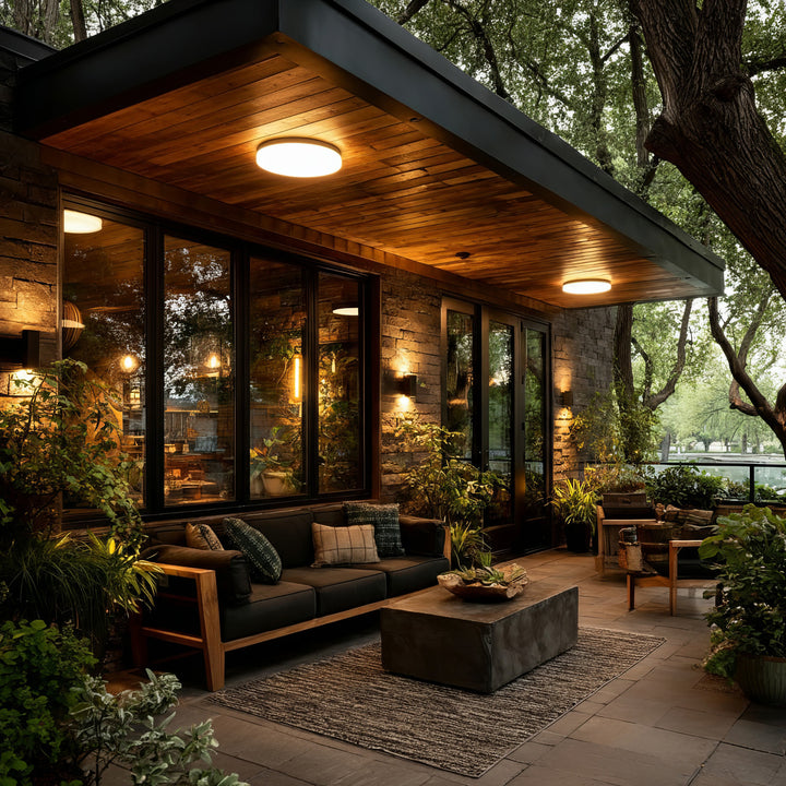 Maclean LED-Sensor-Deckenleuchte, Mikrowellensensor 5,8GHz, 4000K, 12W, 950lm, IP44, MCE347