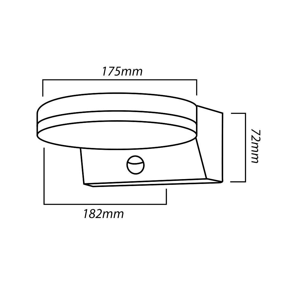 Maclean MCE344 W motion sensor LED lamp. Featuring a PIR motion sensor, it emits a neutral white light (4000K) with 15W power and 1560lm brightness. Rated IP65, it ensures durability and reliability in various environments.