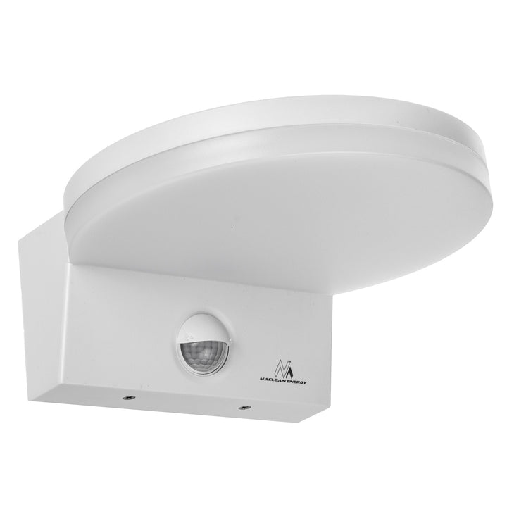 Maclean MCE344 W Lámpara LED con sensor de movimiento, sensor de movimiento PIR, blanco, 15W, IP65, 1560lm, blanco neutro (4000K)