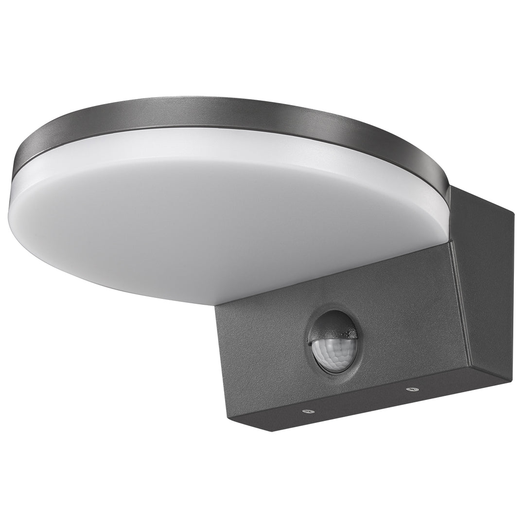 Maclean MCE344 GR Lámpara LED con sensor de movimiento, sensor de movimiento PIR, gris, 15W, IP65, 1560lm, blanco neutro (4000K)