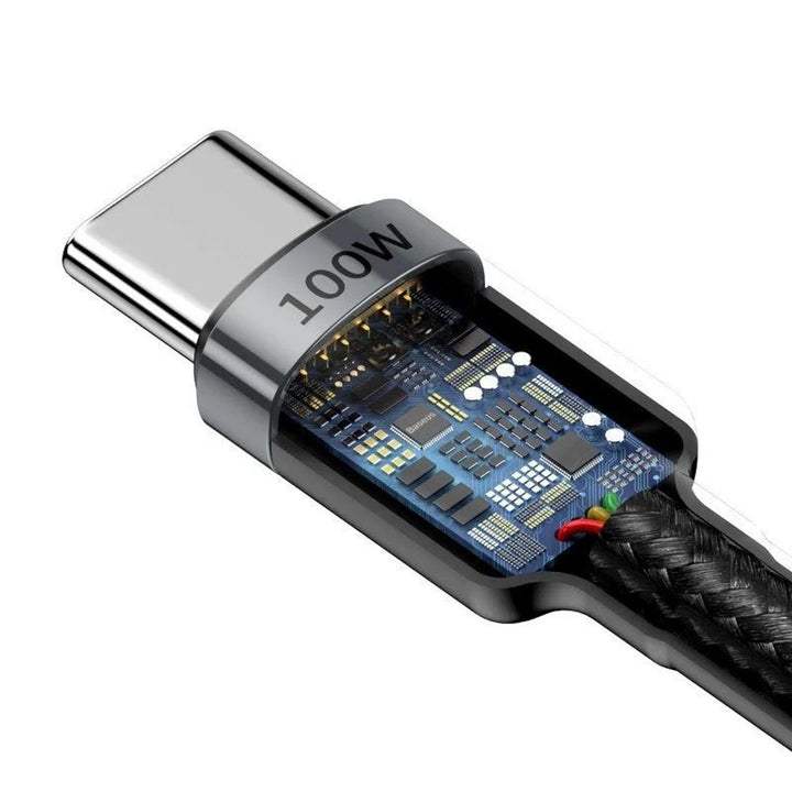 Cable USB-C PD 2.0 200cm Baseus Cafule CATKLF-ALG1 Quick Charge 3.0 5A con soporte de carga rápida de 100W