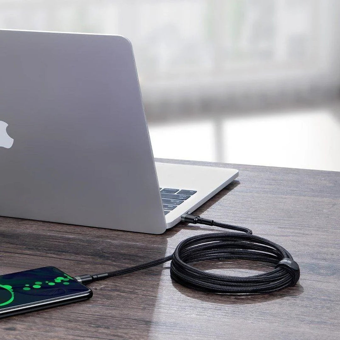 Cable USB-C PD 2.0 200cm Baseus Cafule CATKLF-ALG1 Quick Charge 3.0 5A con soporte de carga rápida de 100W
