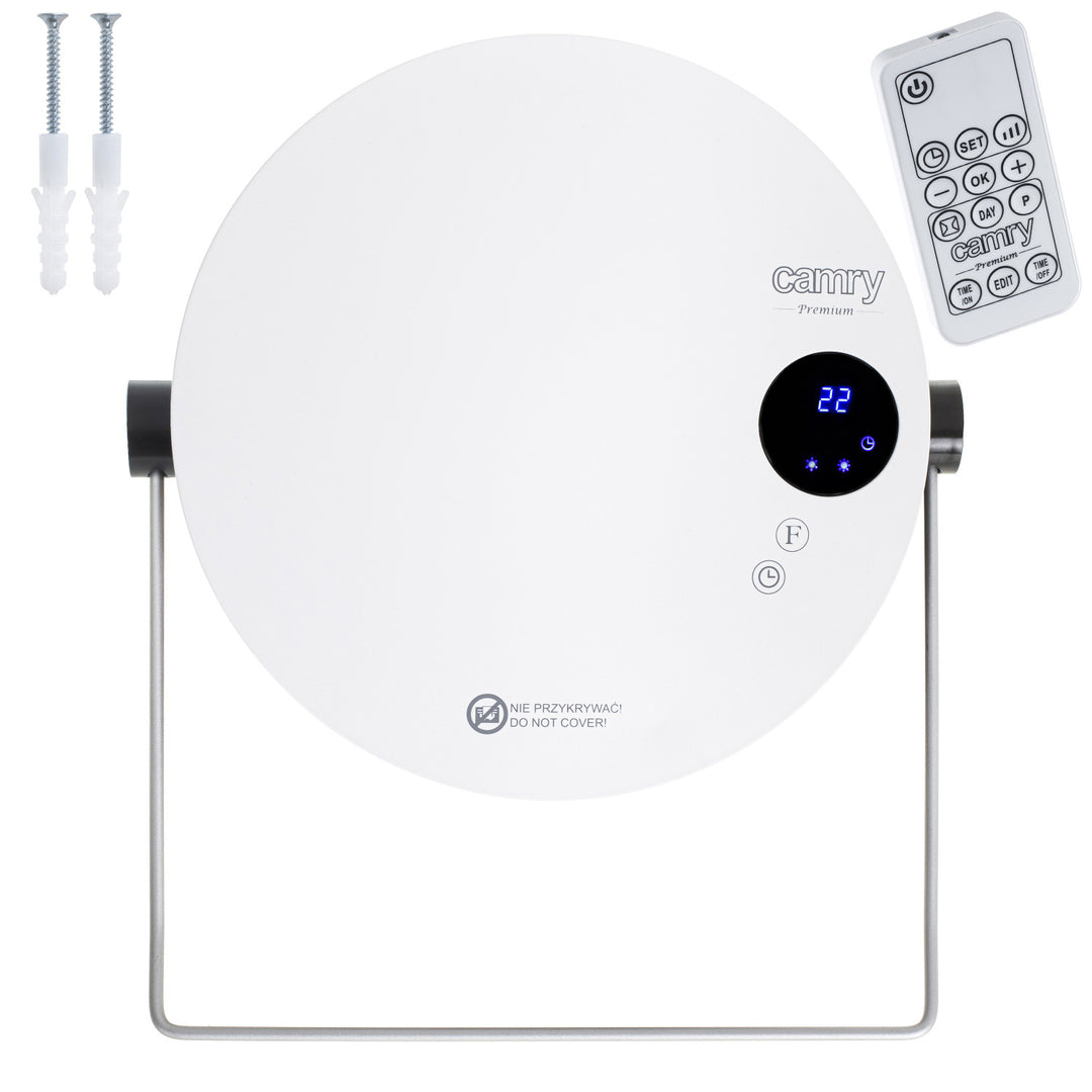 Camry bathroom heater, power 2000W, 2 heating levels, LCD display, remote control, CR 7747