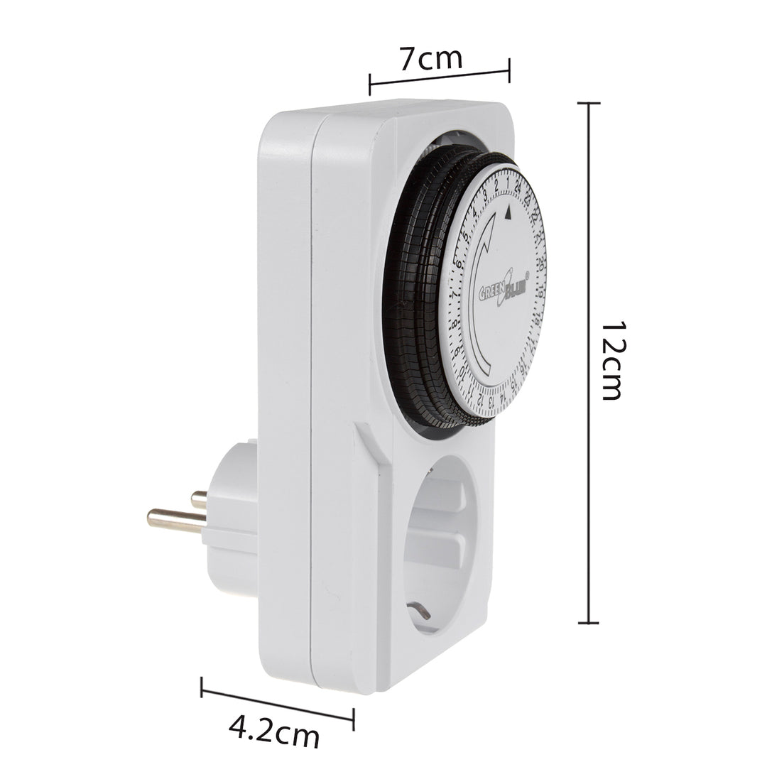 Mechanische Zeitschaltuhr GreenBlue, 48 Programme, max. Belastung 16A, IP20, GB360 F