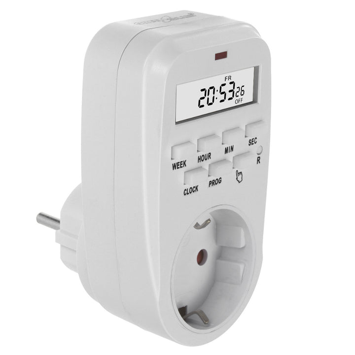 GreenBlue GB362 F Timer Switch - Digital Timer, 16A Max Load, IP20, Schuko Plug