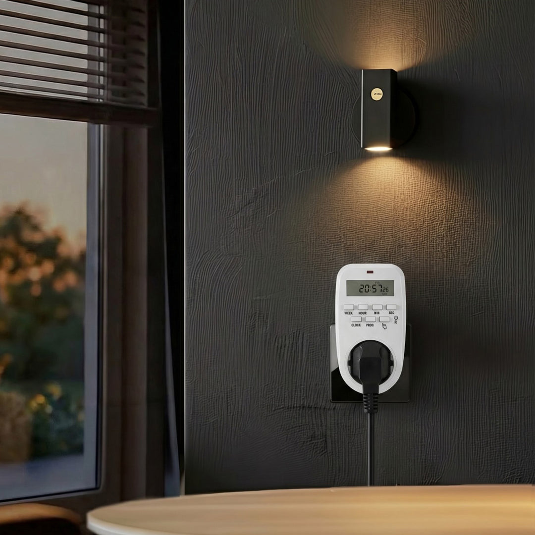 GreenBlue GB362 E Timer Switch - Digital Timer, Max. Load 16A, IP20, European Plug