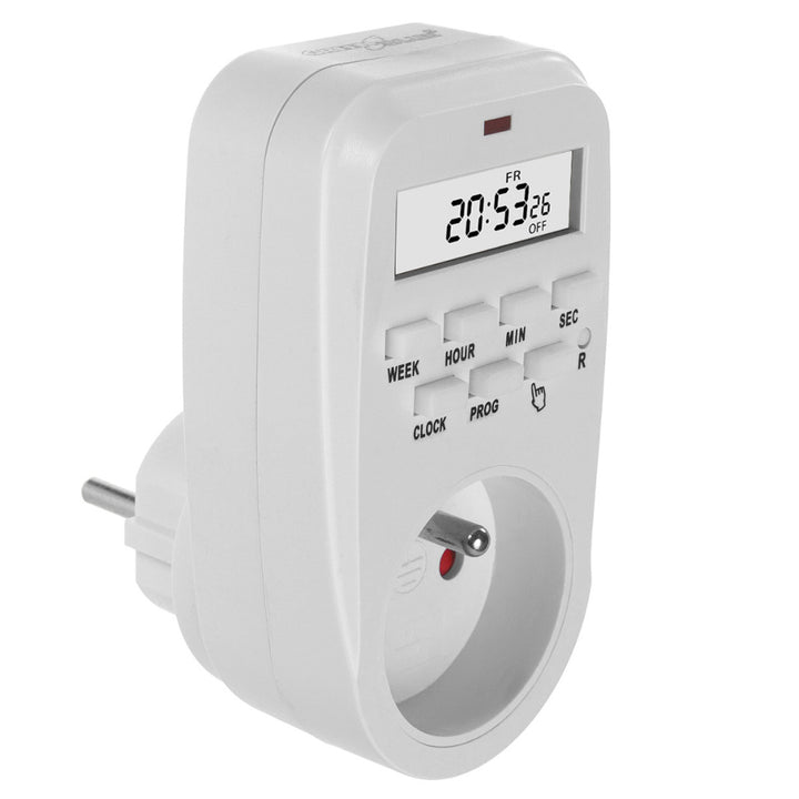 GreenBlue GB362 E Timer Switch - Digital Timer, Max. Load 16A, IP20, European Plug