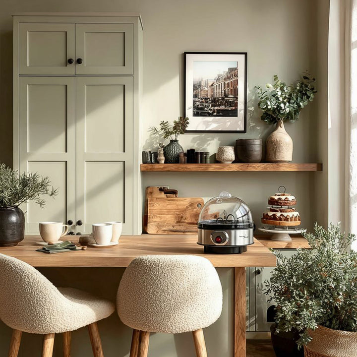 GreenBlue cuiseur d'œufs automatique, puissance 400W, jusqu'à 7 œufs, gobelet gradué, 220-240V~, 50 Hz, GB572