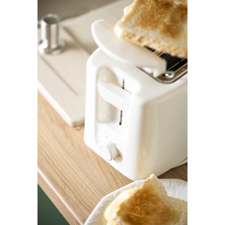 Tostadora Adler, 6 niveles de regulación, rejilla para panecillos, 900W, blanca, AD 3223