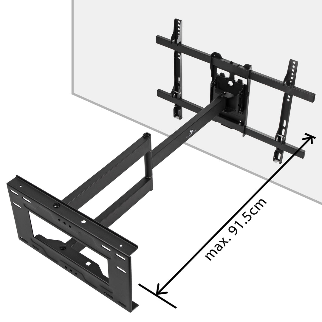 Maclean MC-985 TV-muurbeugel met 915 mm Lange scharnierarm Universeel voor 37-80" OLED/QLED/LCD/LED/Plasma TV's Maximale belasting tot 45 kg Max. Vesa 600x400mm