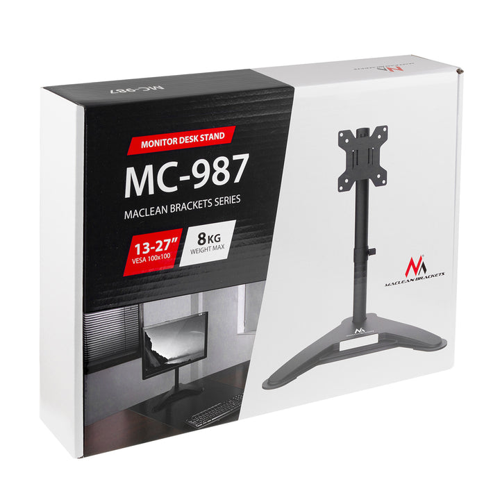 Maclean MC-987 Soporte para monitor, VESA máx. 100x100, 13-27", 8kg