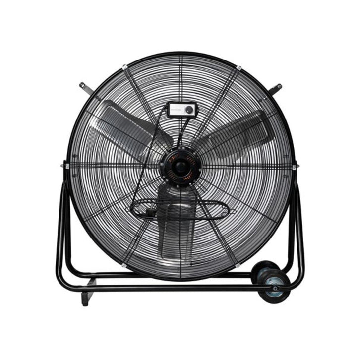 Large Floor Fan with Diameter of 75 cm Metal Black Adjustable Height