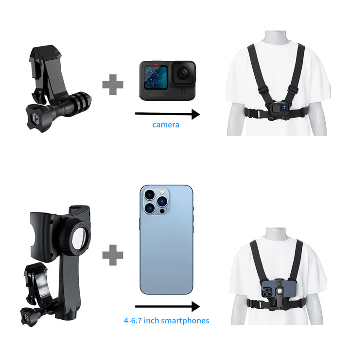 Maclean telephone sports harness, universal, for phone, camera, GoPro, and other cameras, swivel mount, MC-294