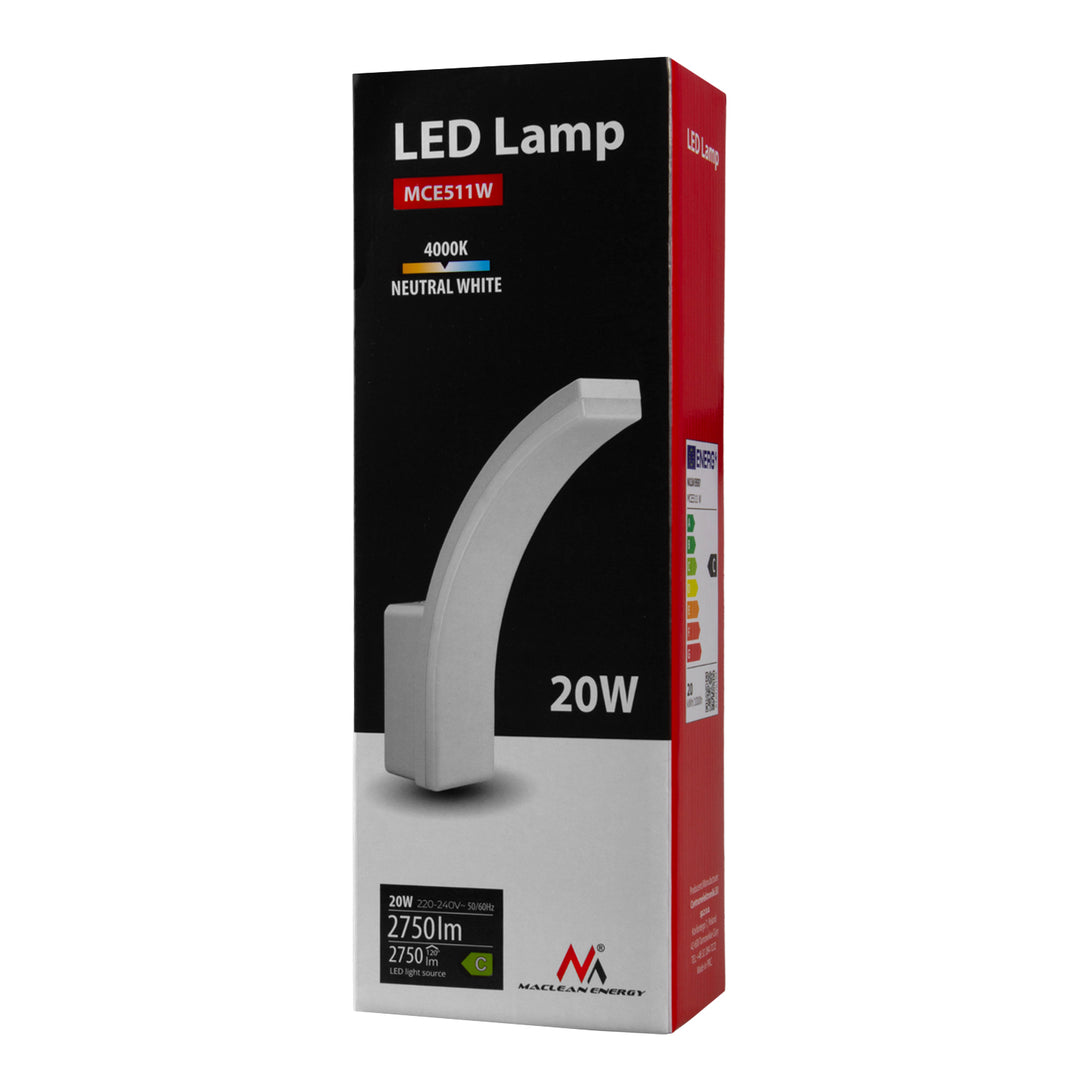 Maclean LED-Lampe MCE511 W 20W 2750lm IP65 neutralweiß 4000K