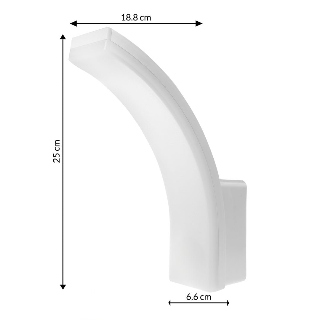 Maclean MCE511 W Aplique LED, Iluminación de Pared para Interior y Exterior, Aplique, 20W, IP65 Resistente al Agua, 2750lm, Blanco Neutro 4000K, Rango de Detección: máx. 10m