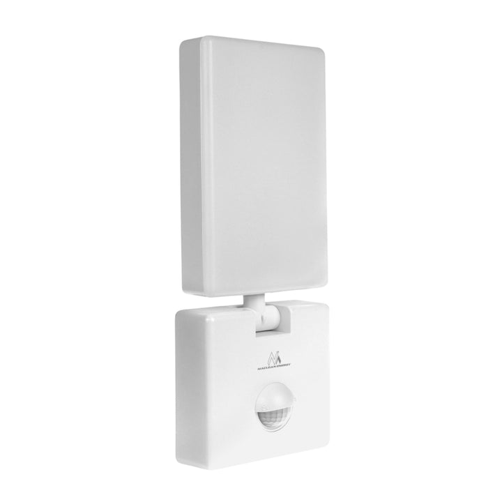 Maclean MCE516 W Lámpara LED con Sensor de Movimiento y Crepuscular, Iluminación de Pared para Exterior, 10W, 800lm, Blanco Neutro 4000K, IP65 Resistente al Agua