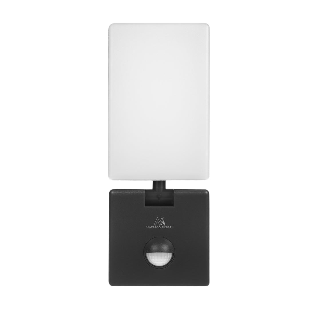 Maclean - LED-lamp met PIR bewegingsmelder - LED lamp - Buitenlamp - Wandlamp - 10W - IP65 - 800lm - 4000K - Zwart - MCE516 B