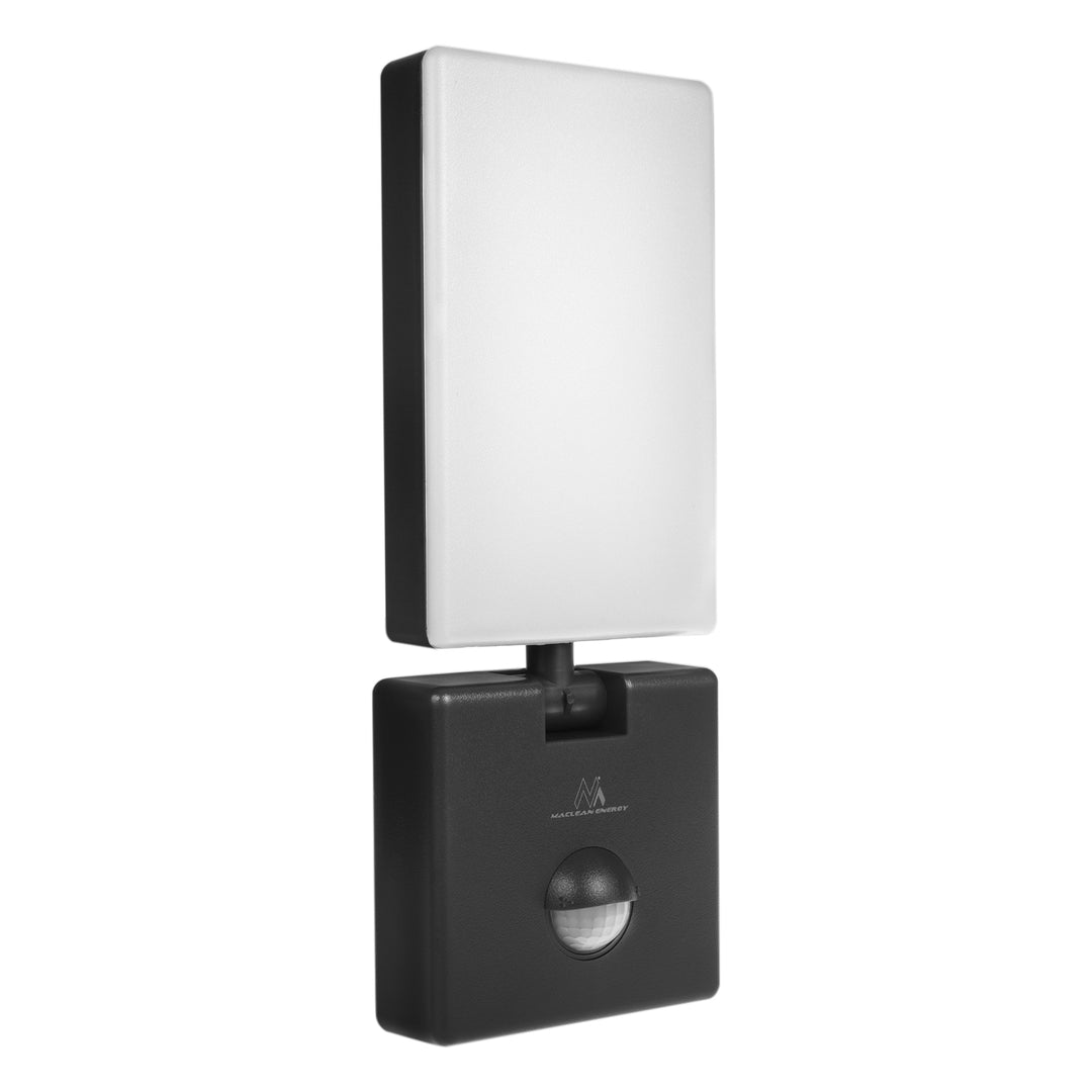 Maclean MCE516 B Lámpara LED con Sensor de Movimiento y Crepuscular, Iluminación de Pared para Exterior, 10W, 800lm, Blanco Neutro 4000K, IP65 Resistente al Agua