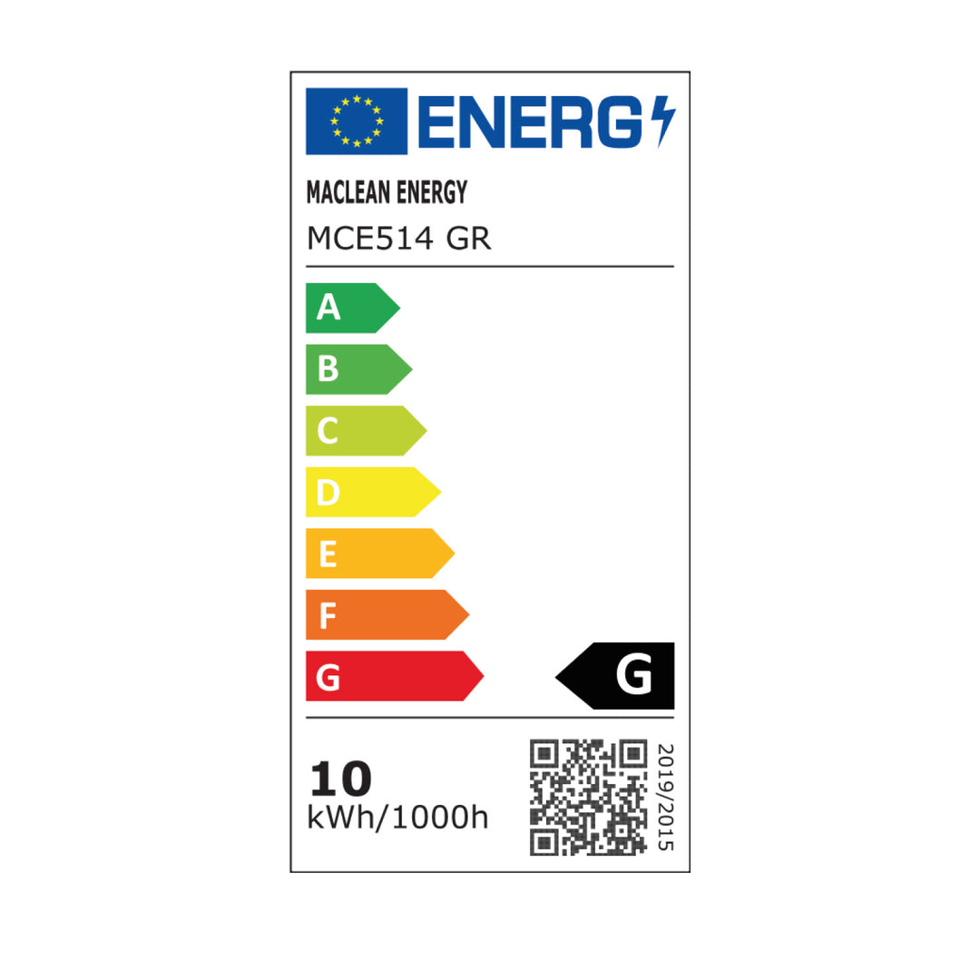 Maclean - LED-lamp - LED lamp - Buitenlamp - Wandlamp - 10W - 700lm - IP65 - Neutraal wit - 4000K - Grijs - MCE514 GR