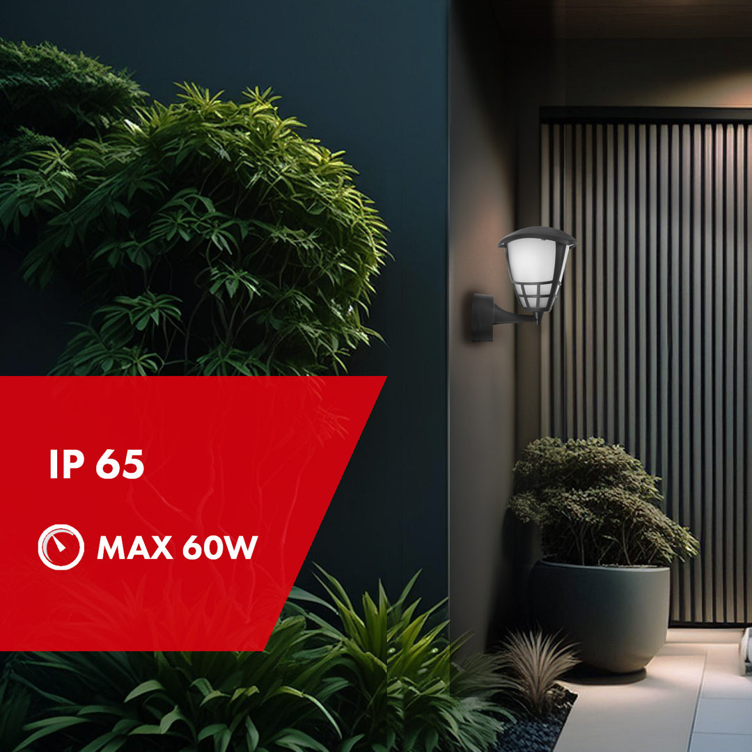 Outdoor wall lamp 1xE27 Maclean MCE519 B black IP65 max 60W