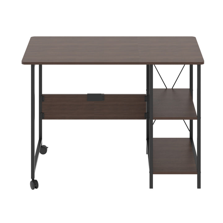 Maclean - Bureau - klapbureau - loft inklapbaar bureau - afmetingen: 107x45x75cm - max - 150 kg - kleur donker walnoot, MC-411 B