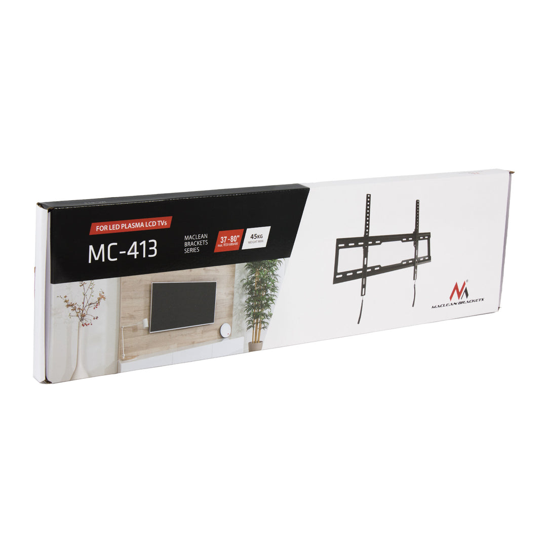 Maclean TV MC-413 Wall Mount Bracket 32"-80" VESA 600x400 45kg Tilting Universal Adjustable Spirit Level Mounting Accessories