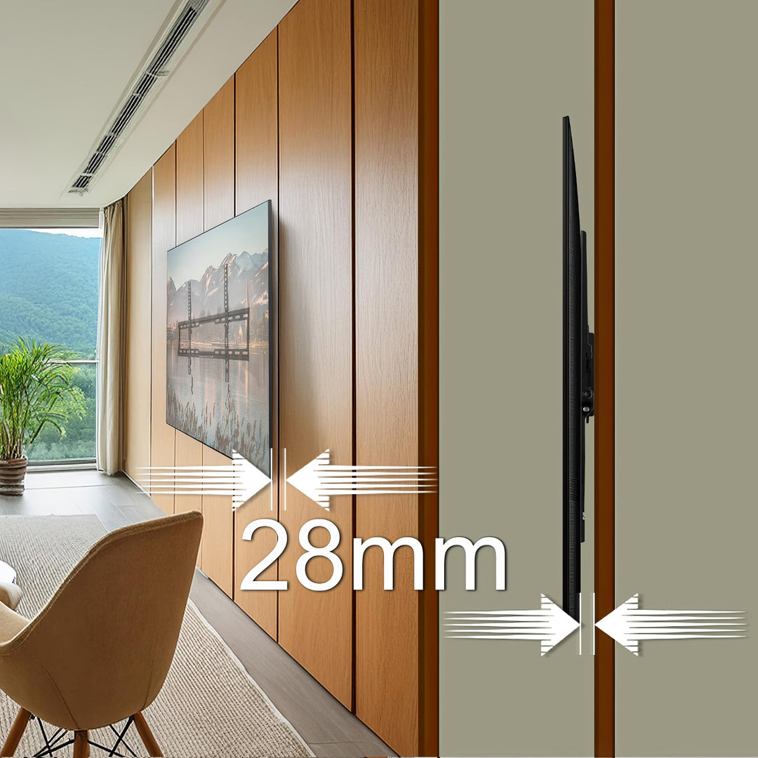 Maclean TV-Halterung, max VESA 600x400, 32-80", 45kg, Neigungsverstellung +0°~-10°, MC-413